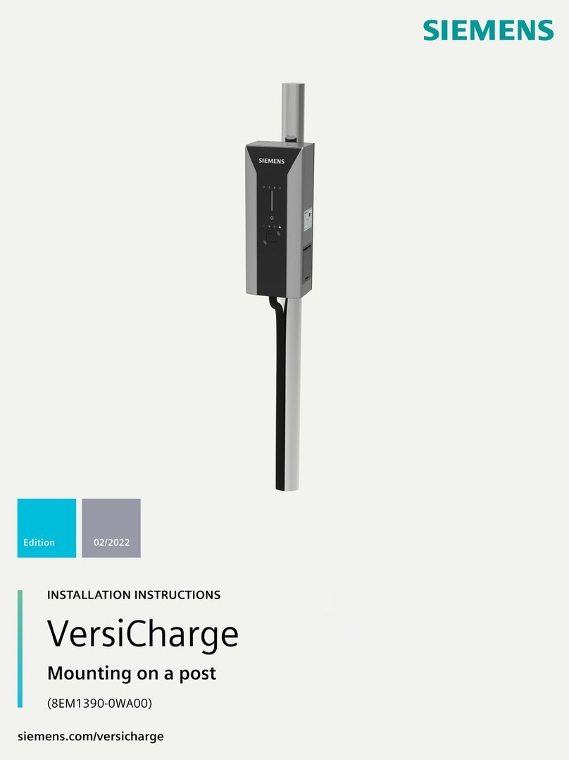 Siemens VersiCharge installation instructions