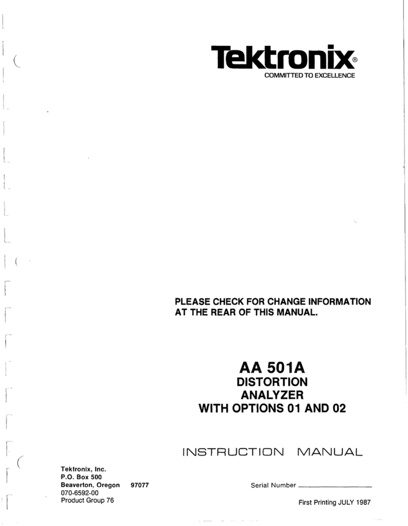 Tektronix AA 501A User manual