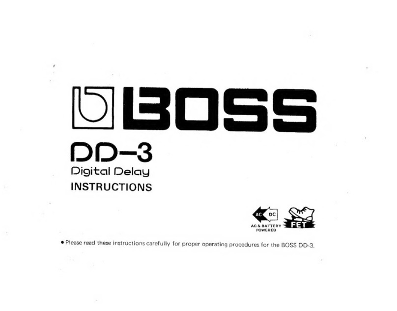 BOSSCO DD-3 Digital Delay User manual BOSSCO DD-3 Digital Delay User manual
