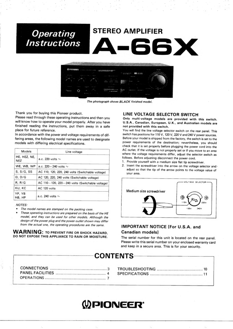 Pioneer A-66X User manual