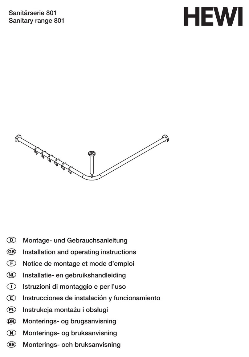 Hewi 801 Classic Series Installation and operating instructions