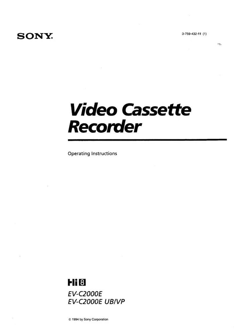 Sony Hi 8 EV-C2000E Hi 8 EV-C2000E UB operating instructions
