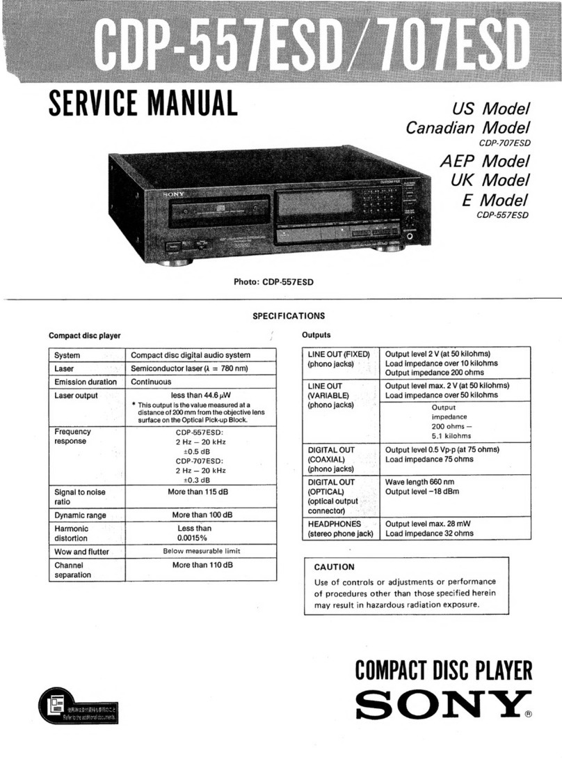 Sony CDP-557ESD Service manual