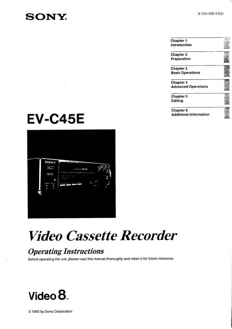 Sony Video 8 EV-C45E User manual