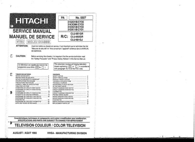 Hitachi 31GX31B/CY35 User manual Hitachi 31GX31B/CY35 User manual