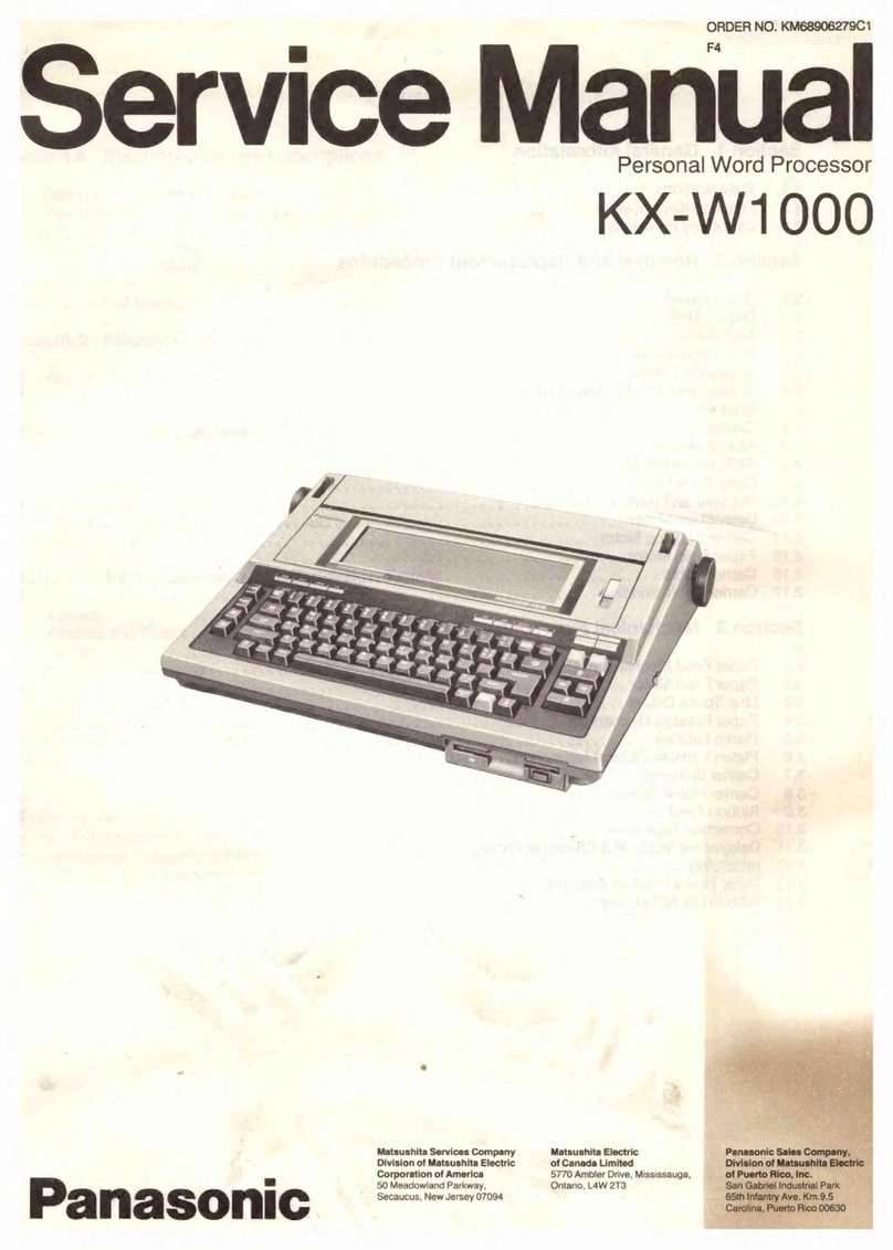 Panasonic KX-W1000 User manual