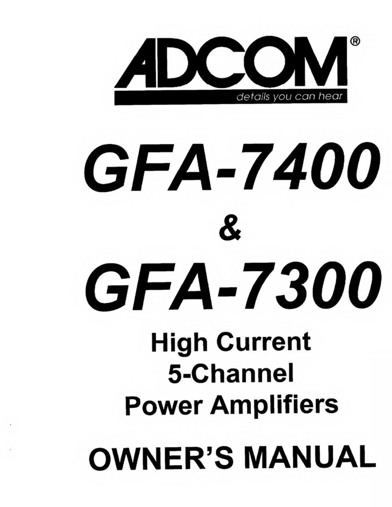 Adcom GFA-7400 User manual