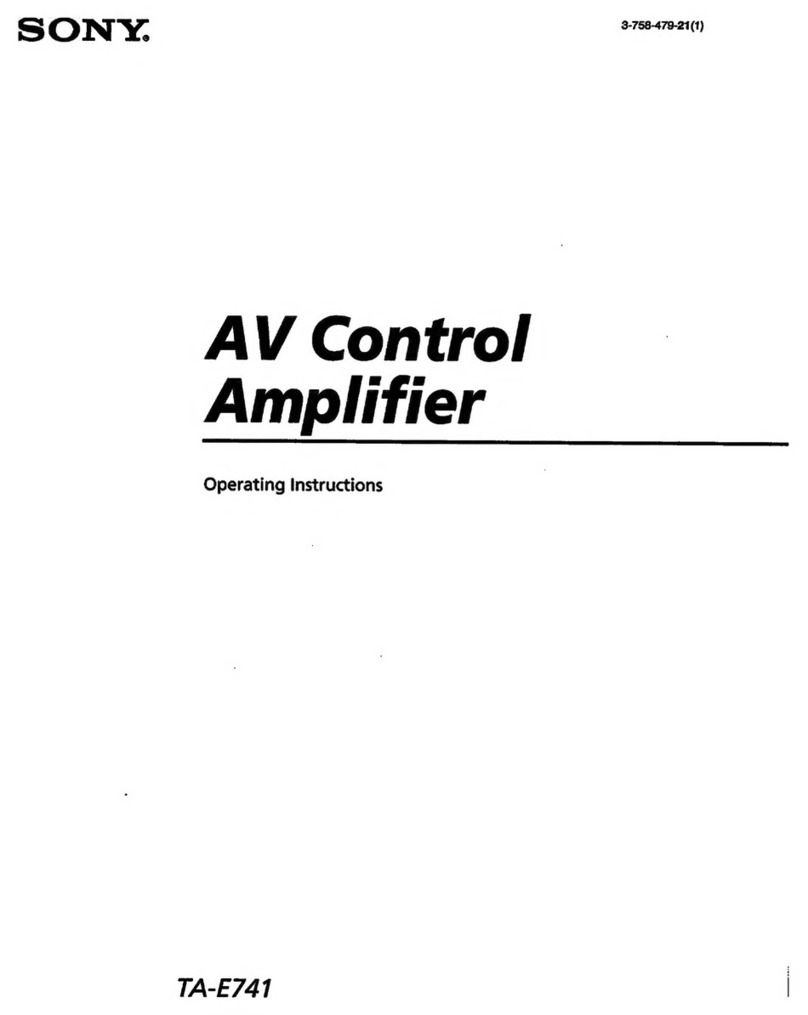 Sony TA-E741 operating instructions
