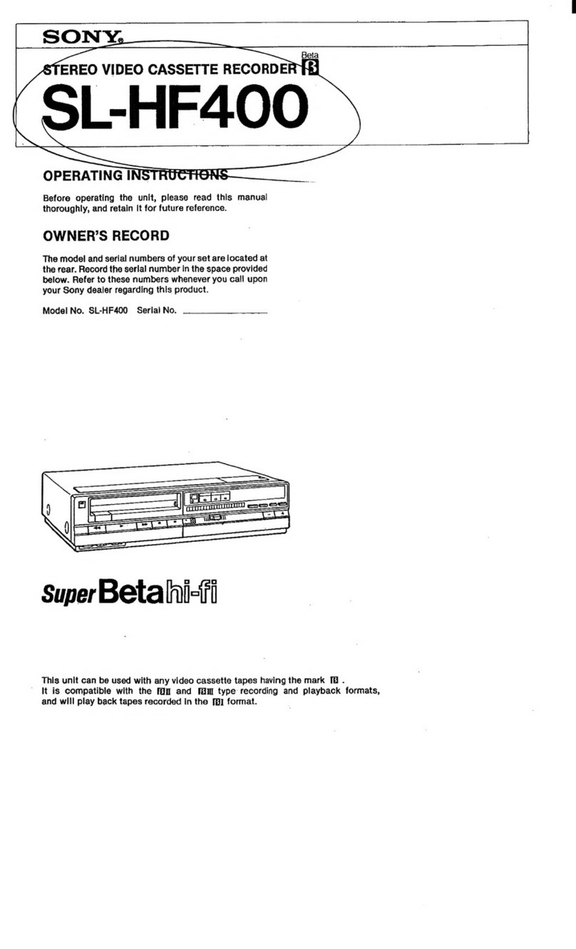 Sony Super Beta Hi-Fi SL-HF400 User manual