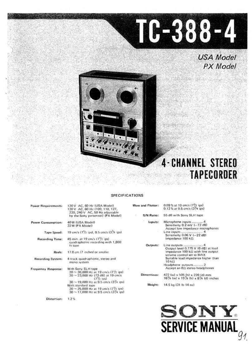 Sony TC-388-4 Service manual