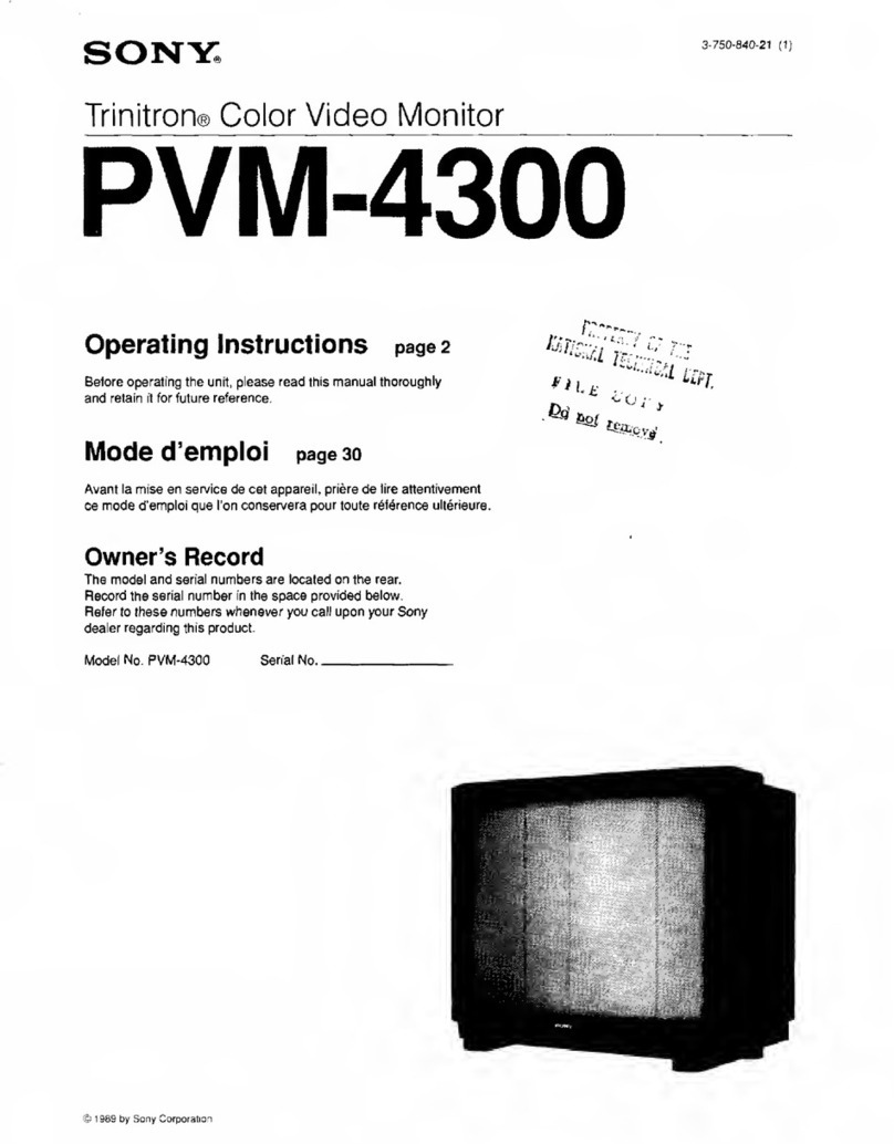 Sony Trinitron PVM-4300 User manual