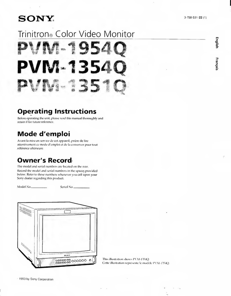 Sony Trinitron PVM-1954Q User manual