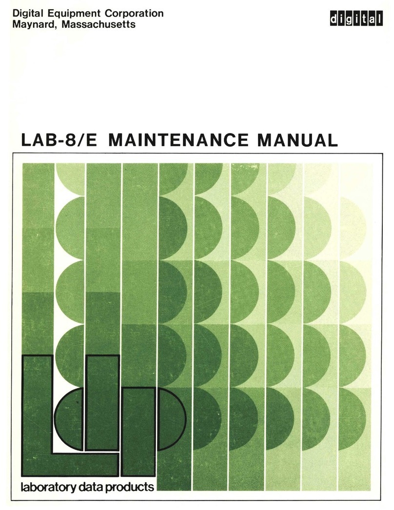 Digital Equipment LAB-8/E User manual Digital Equipment LAB-8/E User manual