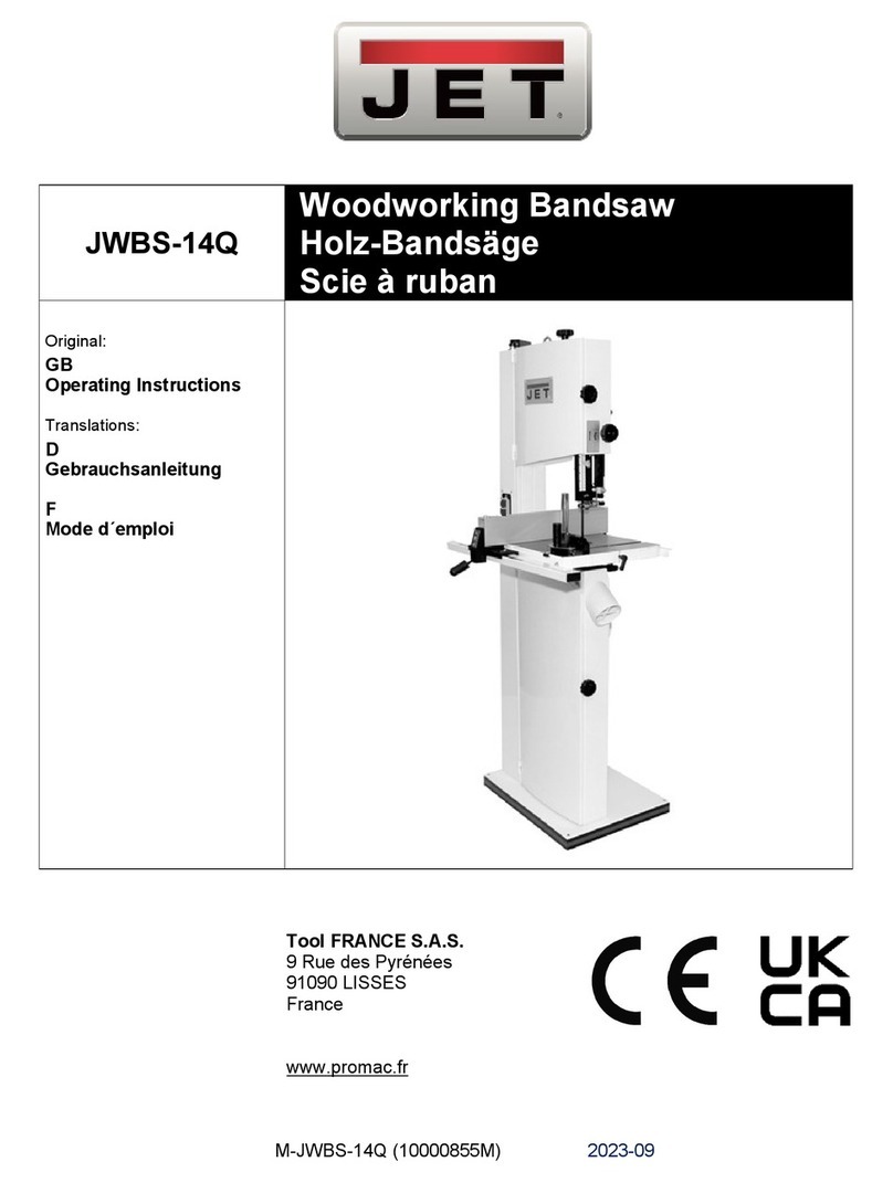 Jet JWBS-14Q operating instructions