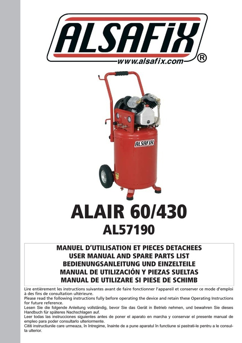 Alsafix ALAIR 60/430 User manual and  spare parts list
