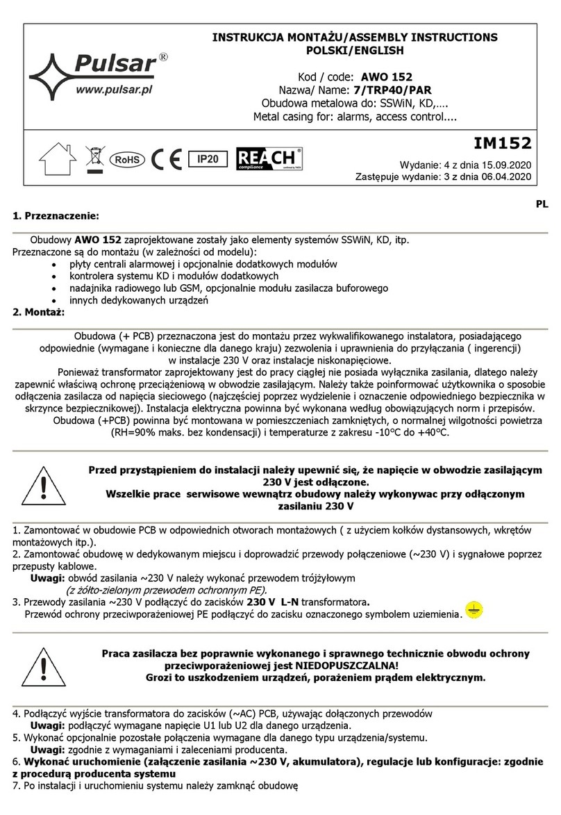 Pulsar AWO 152 User manual