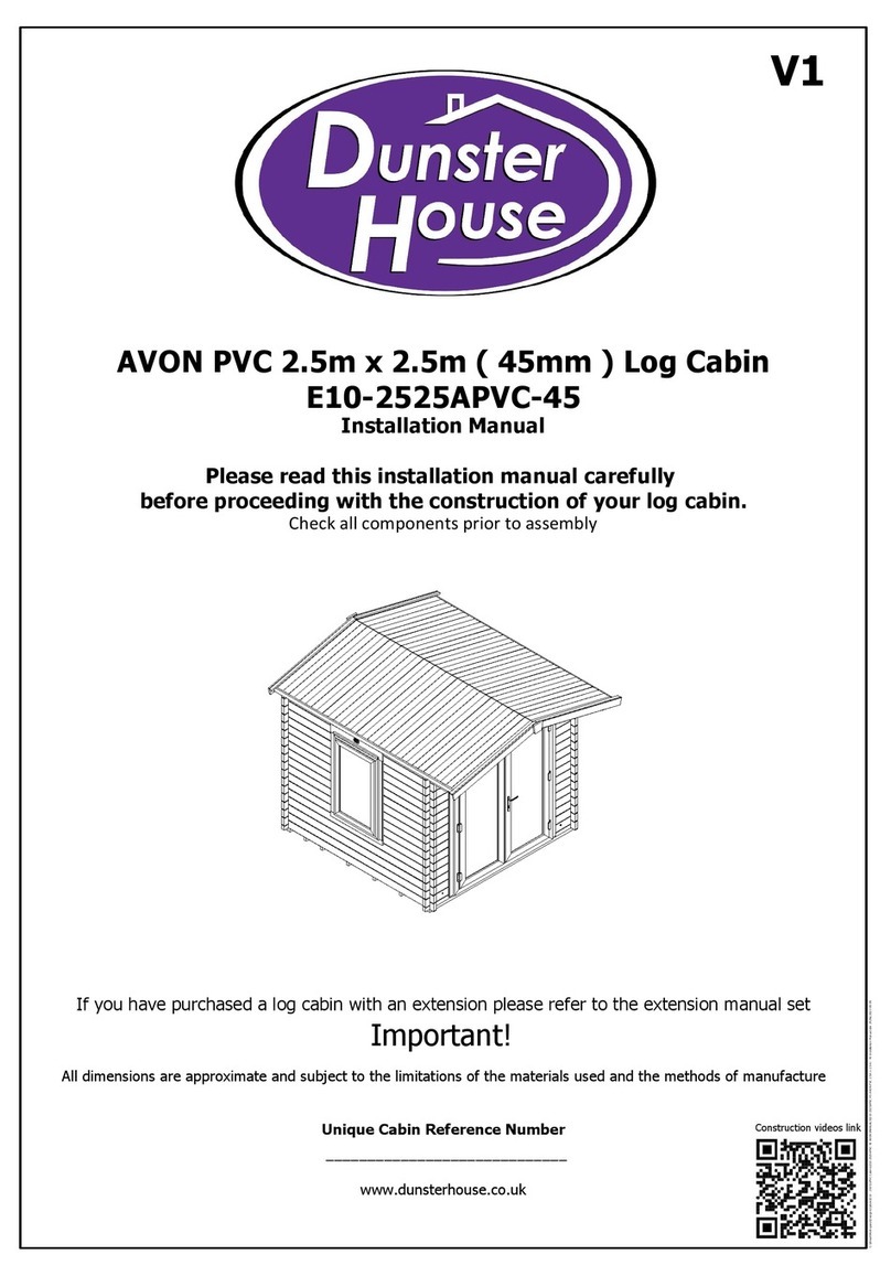 Dunster House AVON PVC E10-2525APVC-45 installation manual