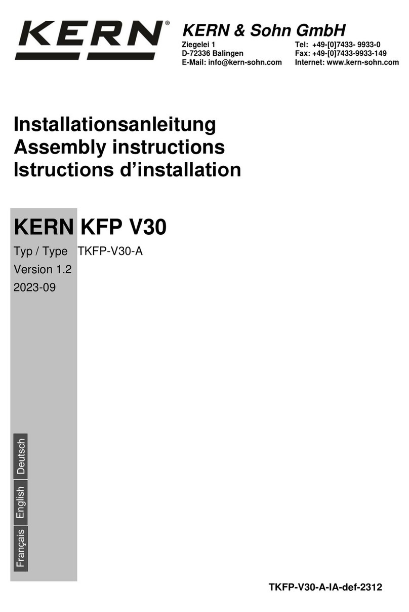 KERN KFP V30 User manual