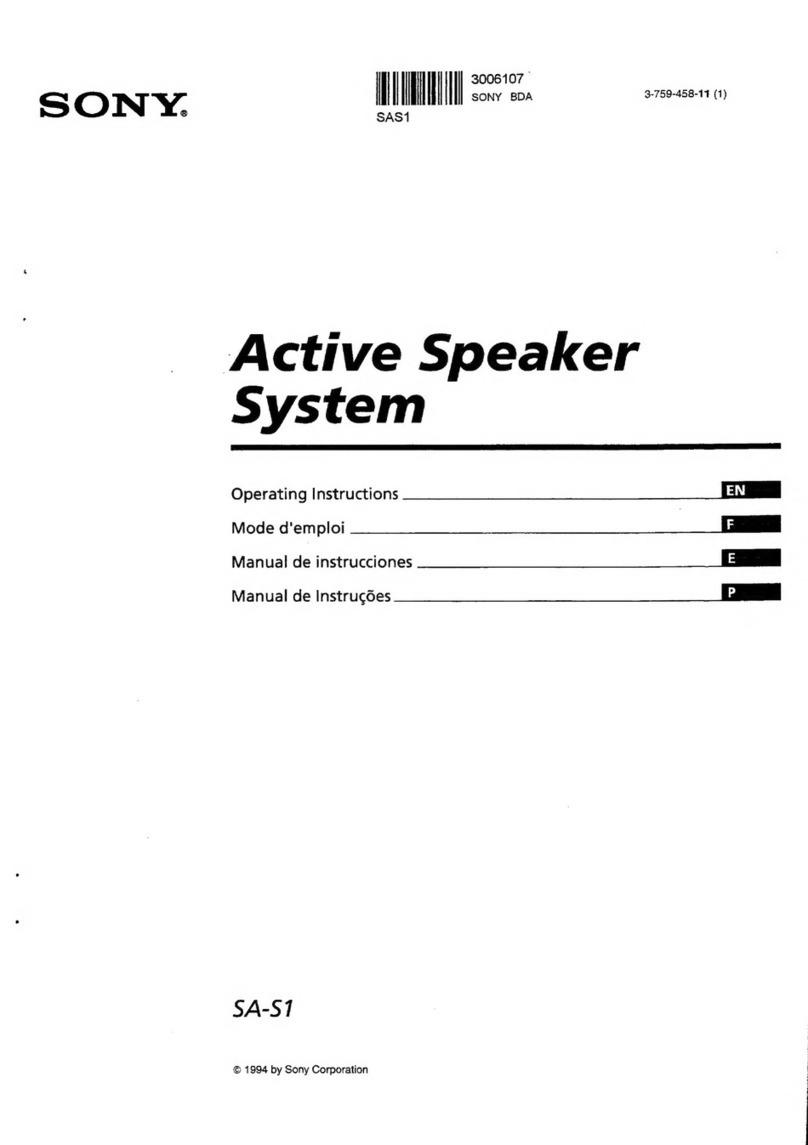 Sony SA-S1 User manual Sony SA-S1 User manual
