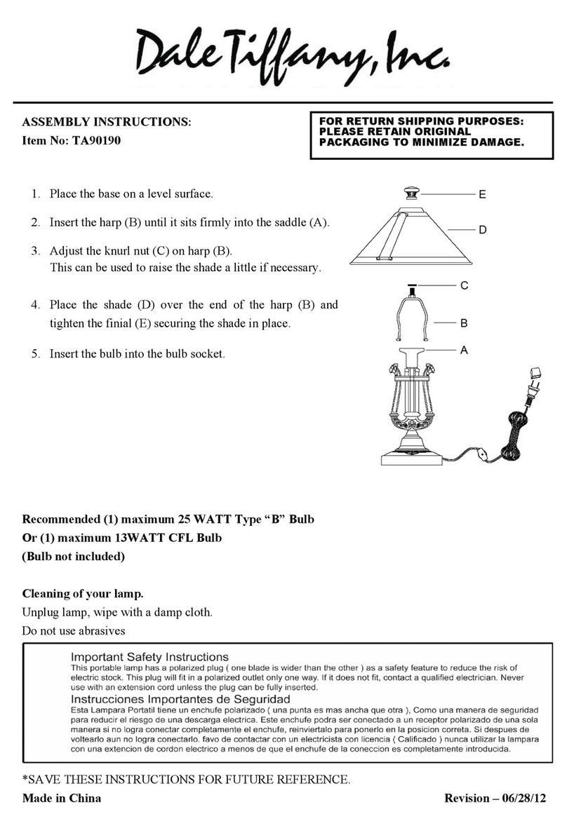 Dale Tiffany TA90190 Assembly instructions