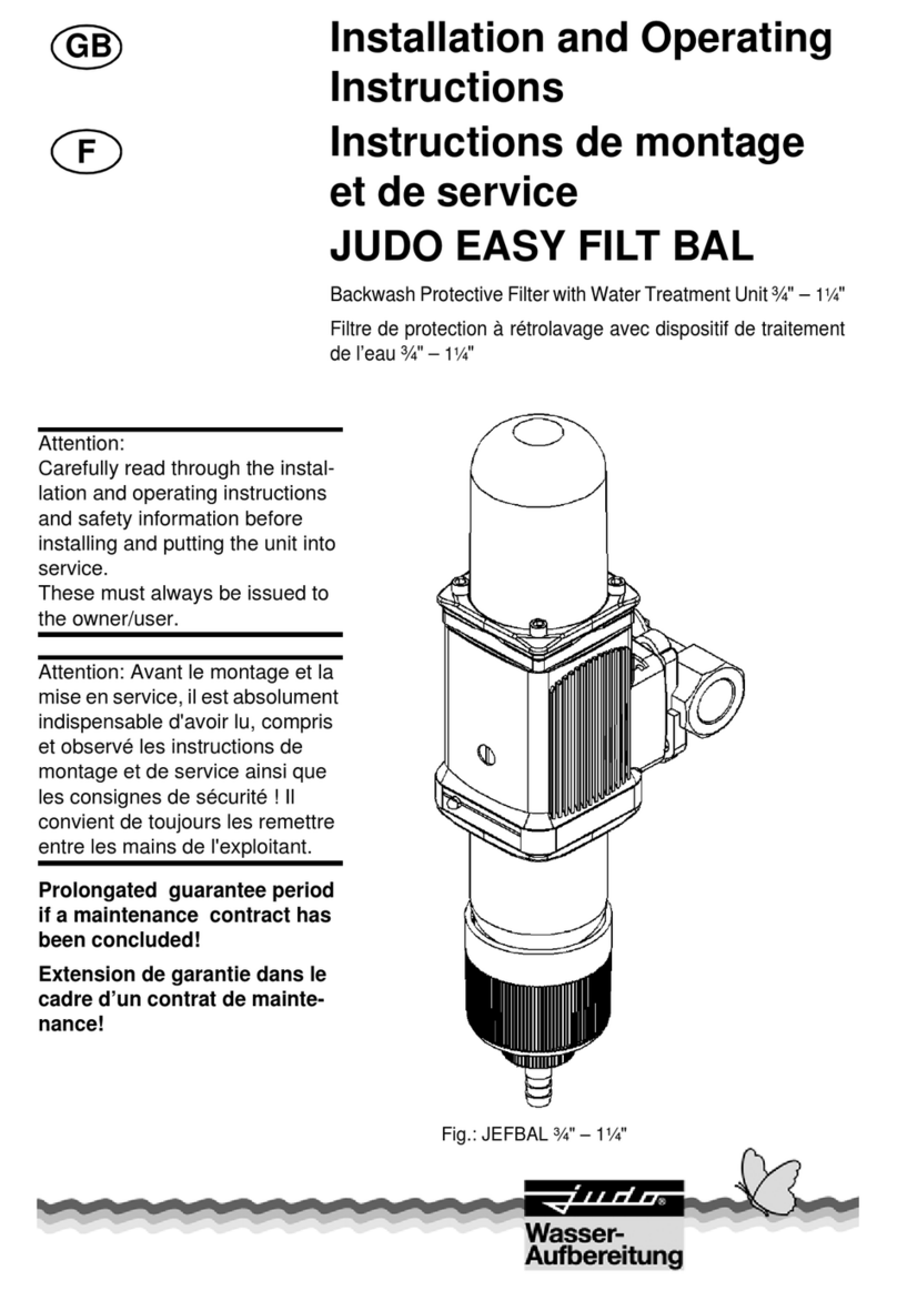 Judo EASY FILT BAL JEFBAL 3/4 Installation and operating instructions