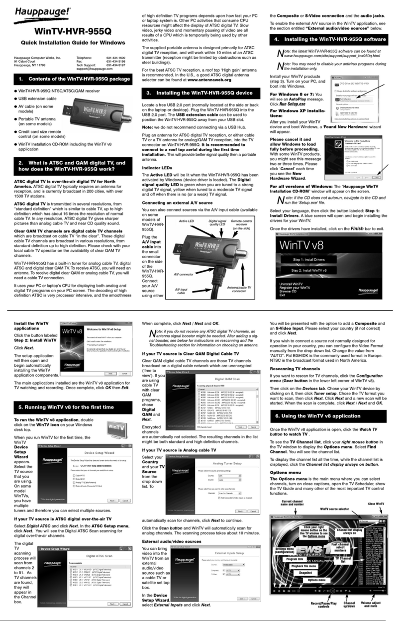 Hauppauge WinTV-HVR-955Q User manual