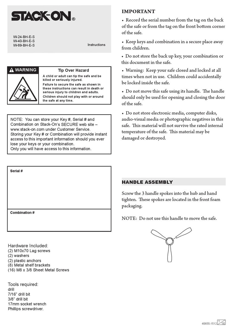 Stack-On W-24-BH-E-S instructions