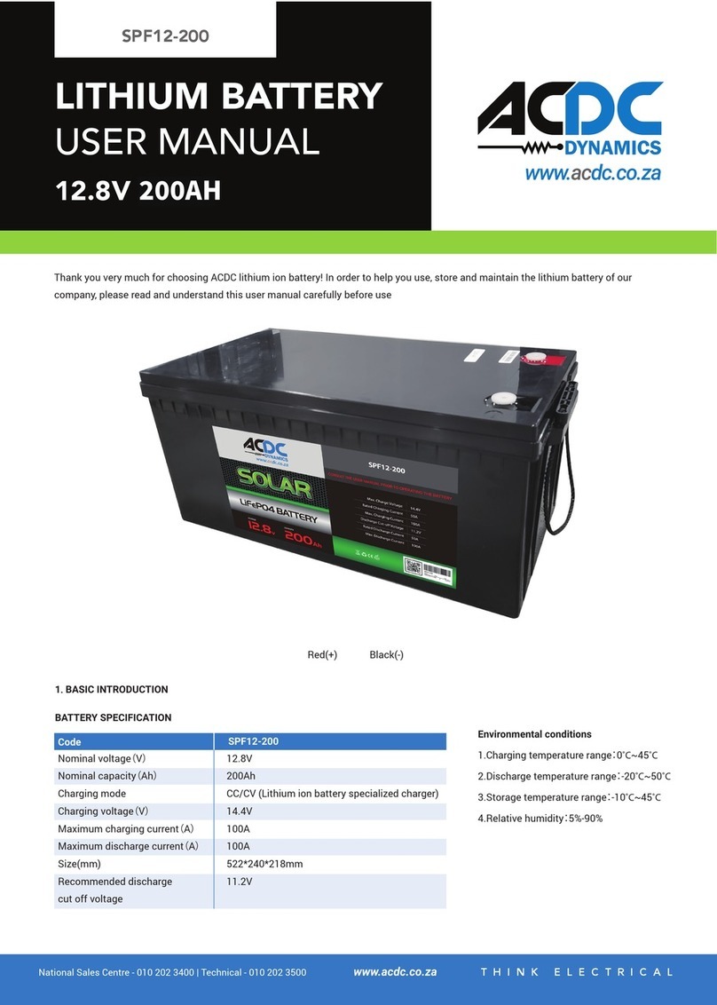 ACDC Dynamics SPF12-200 User manual