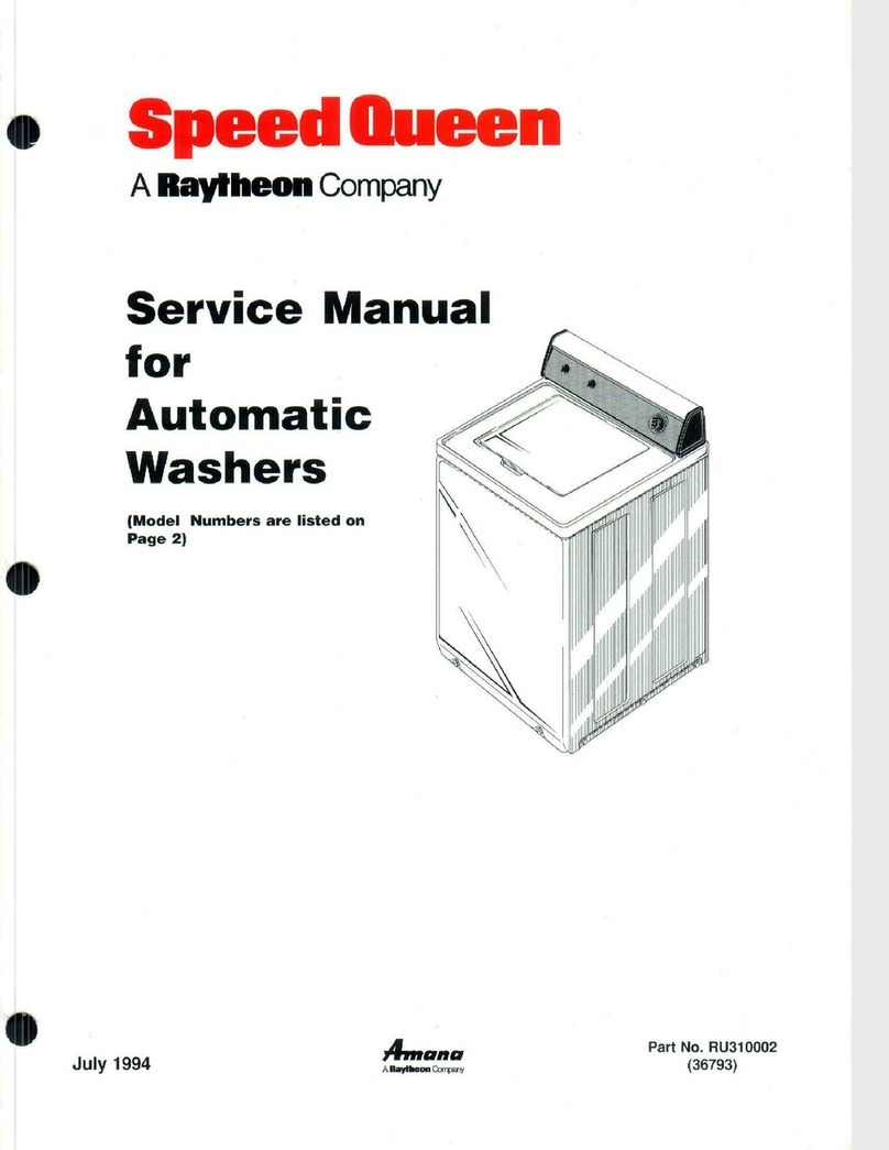 Raytheon Speed Queen AWM190 User manual