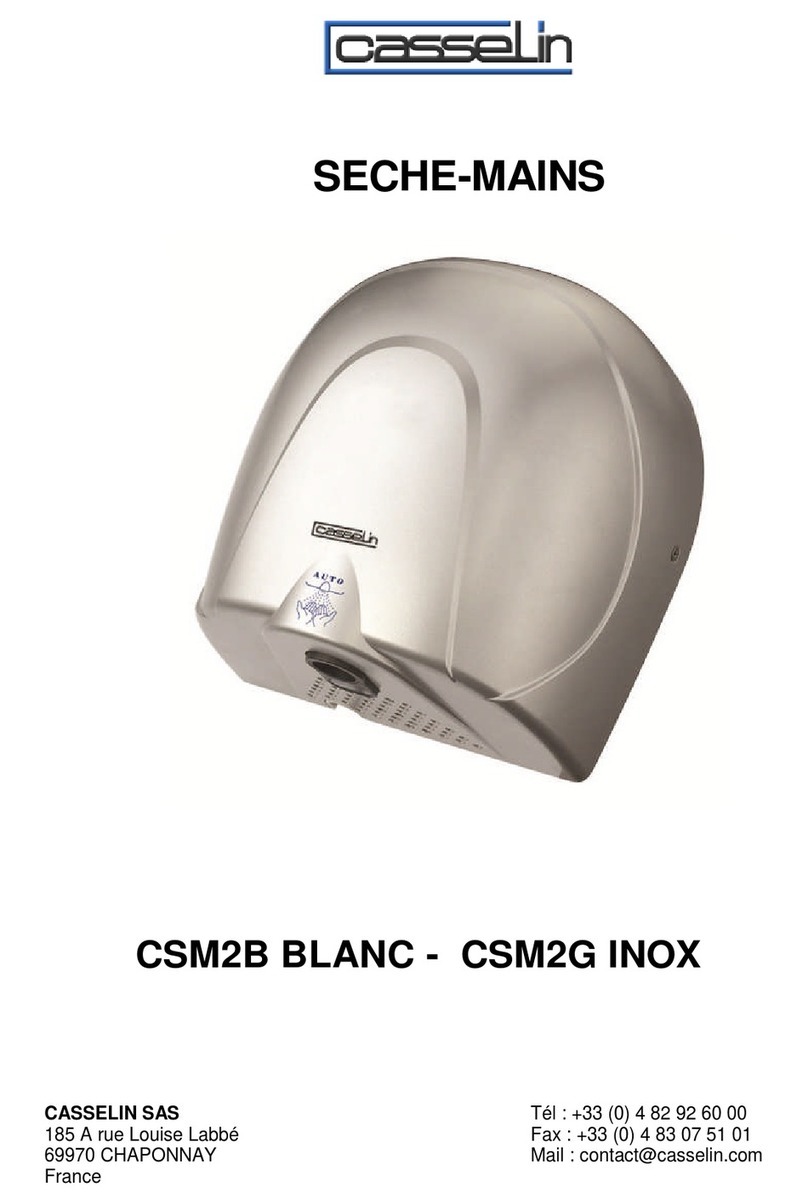 Casselin SECHE-MAINS CSM2B BLANC manual