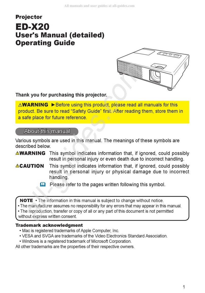 Hitachi ED-X20 User manual