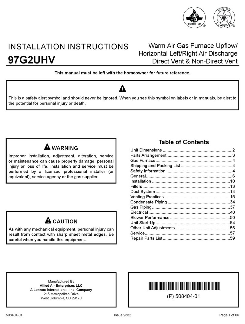 Lennox 97G2UHV User manual Lennox 97G2UHV User manual