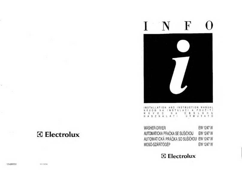 Electrolux EW 1247 W Installation and instruction manual