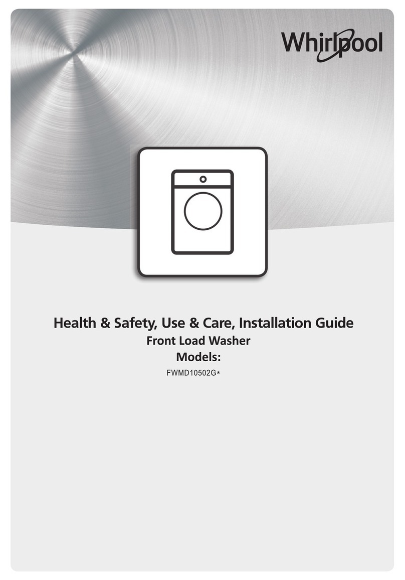 Whirlpool FWMD10502G Series Installation guide Whirlpool FWMD10502G Series Installation guide