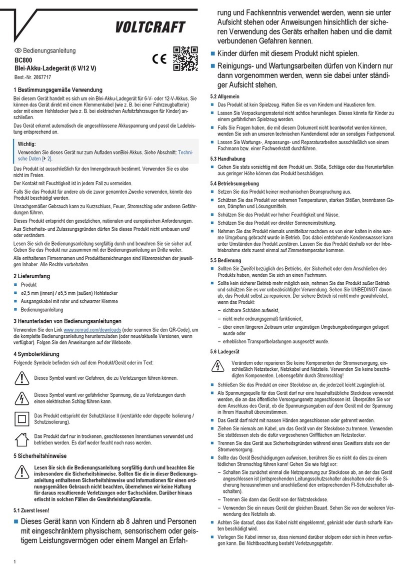 VOLTCRAFT BC800 User manual