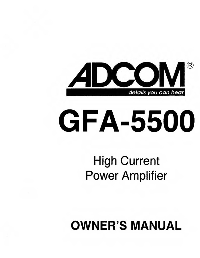 Adcom GFA-5500 User manual