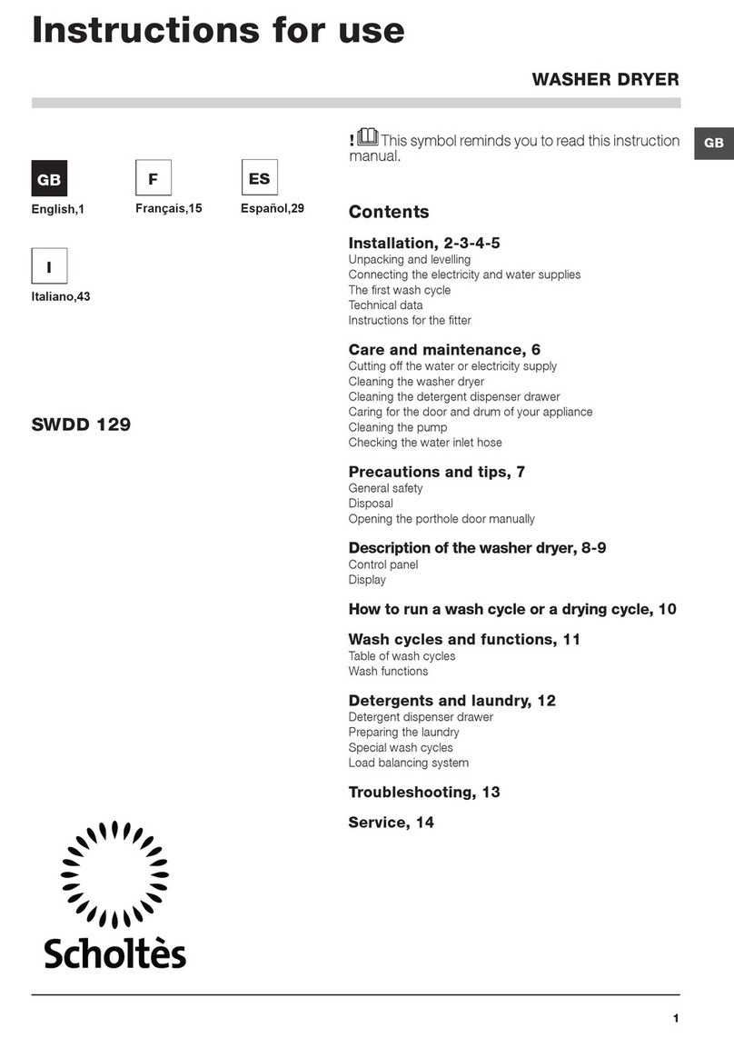 SCHOLTES SWDD 129 User manual