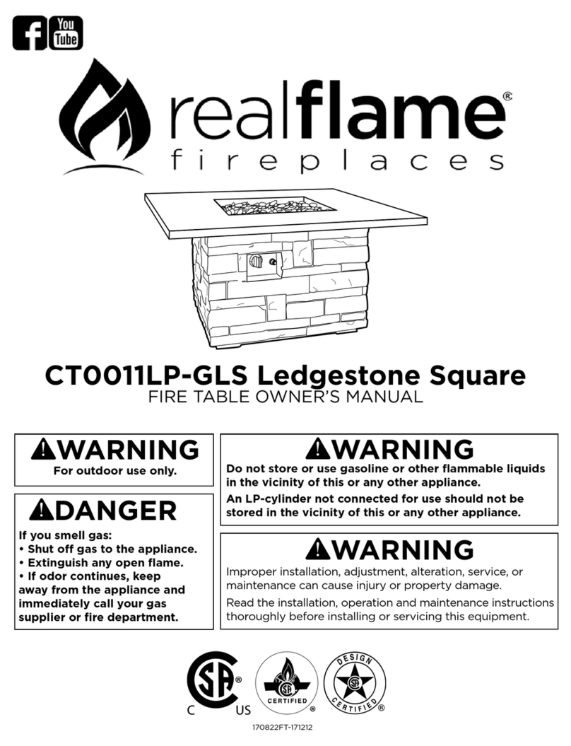 RealFlame CT0011LP-GLS Ledgestone Square User manual RealFlame CT0011LP-GLS Ledgestone Square User manual