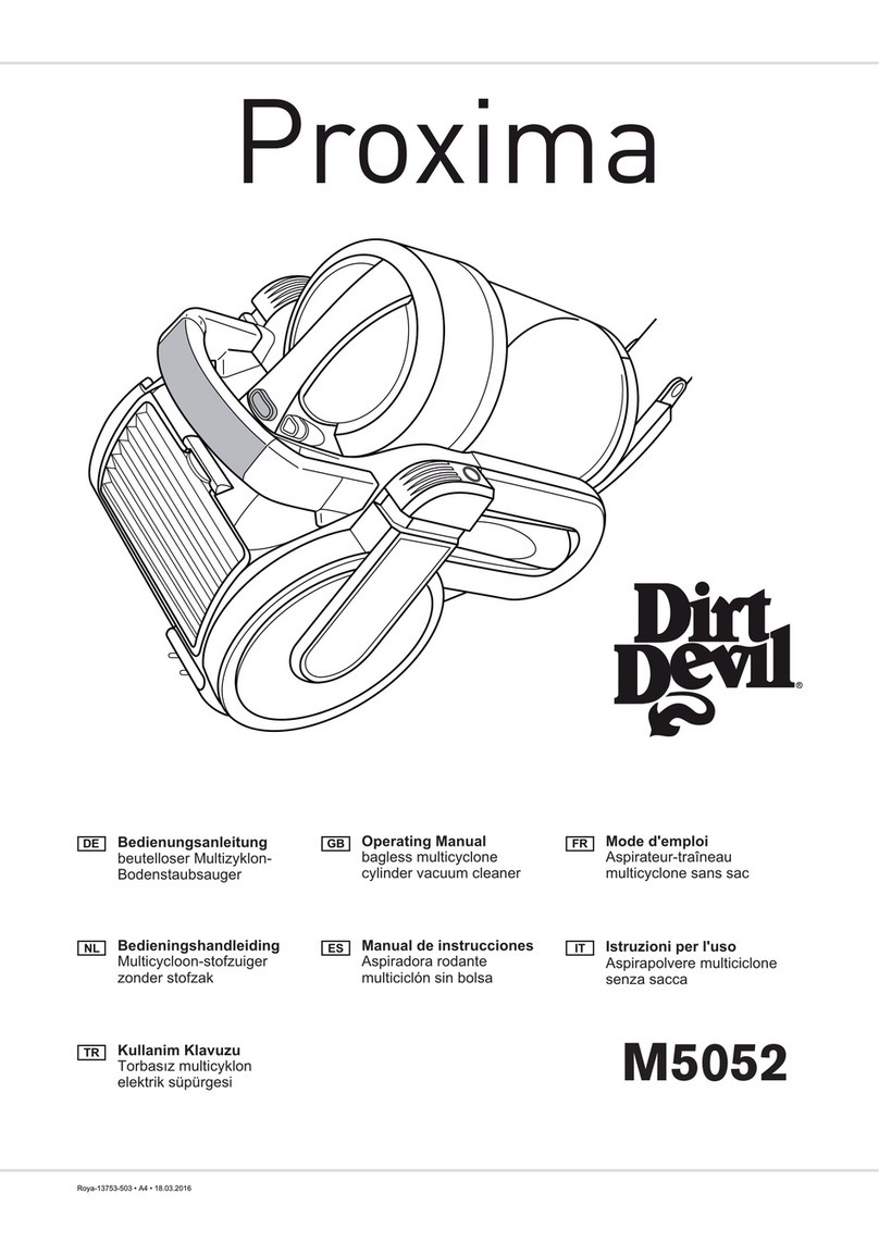 Dirt Devil Proxima M5052 operating manual