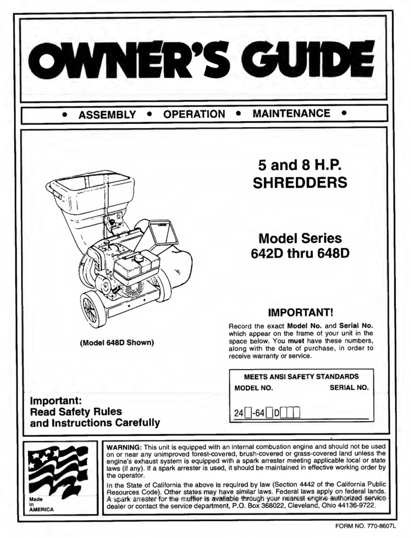 MTD 642D Series owner's guide