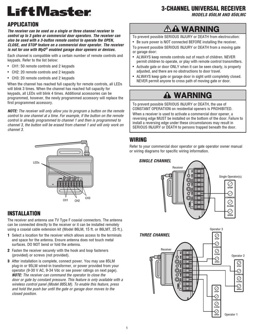 Chamberlain 850LMC quick start guide