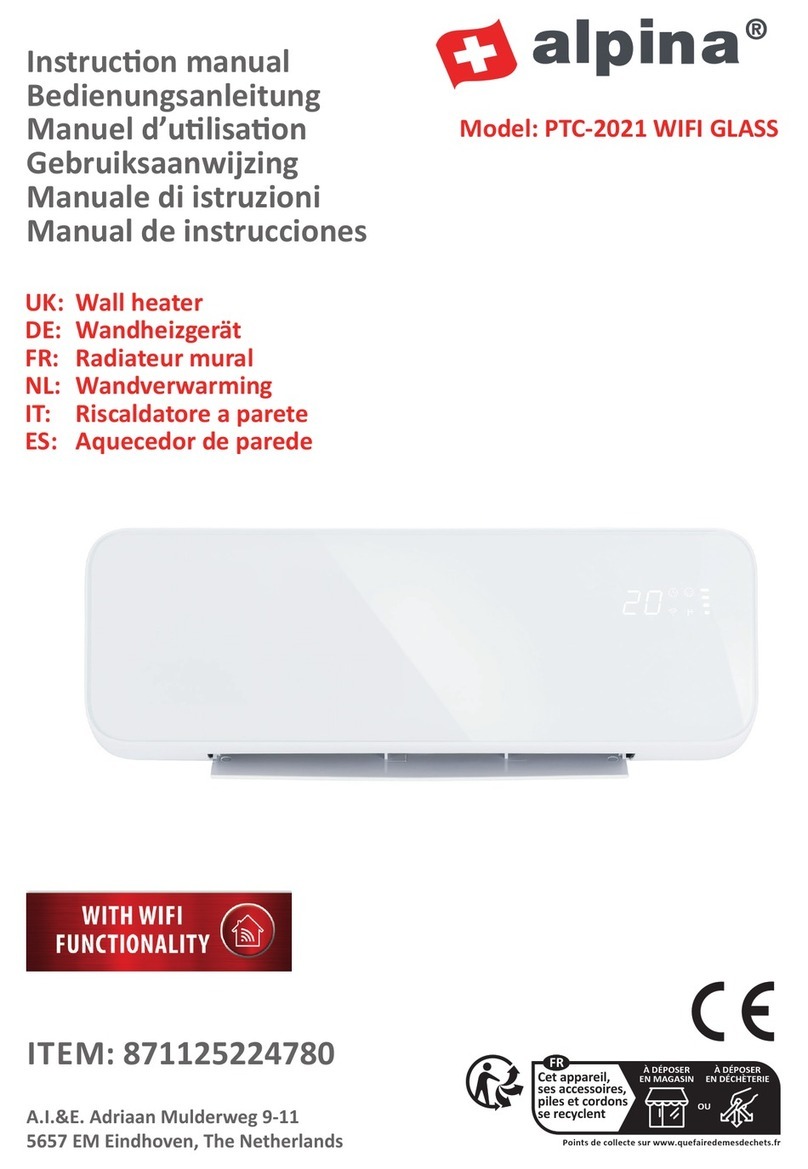 Alpina PTC-2021 WIFI GLASS instruction manual