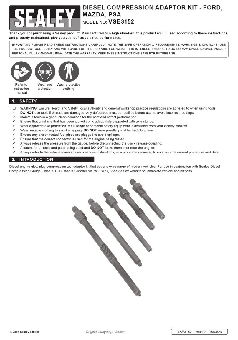 Sealey VSE3152 quick start guide