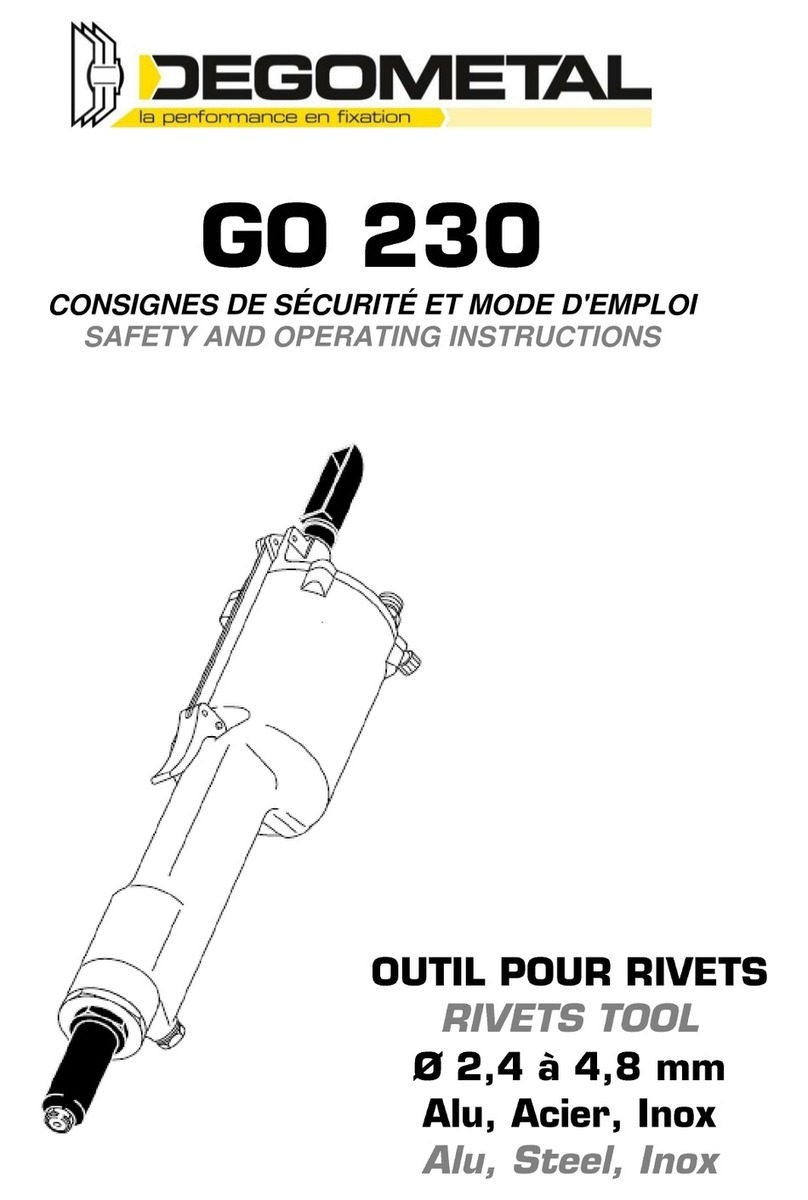 Degometal GO 230 Safety and operating instructions Degometal GO 230 Safety and operating instructions