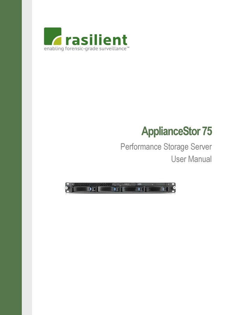 Rasilient ApplianceStor 75 user manual