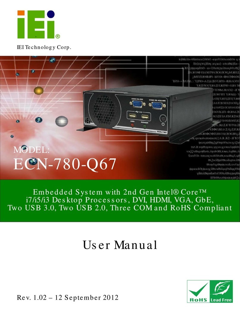 IEI Technology ECN-780-Q67 User manual IEI Technology ECN-780-Q67 User manual