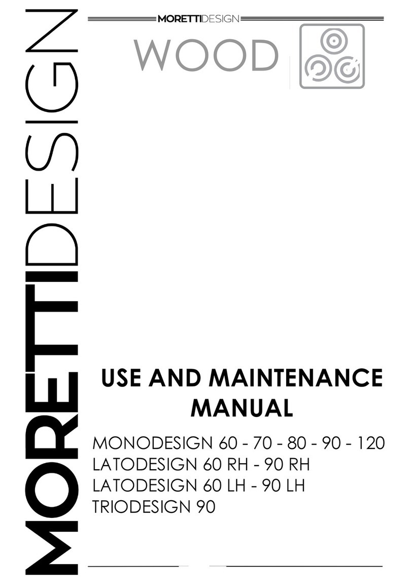 Moretti Design MONODESIGN 60 Use and maintenance manual Moretti Design MONODESIGN 60 Use and maintenance manual