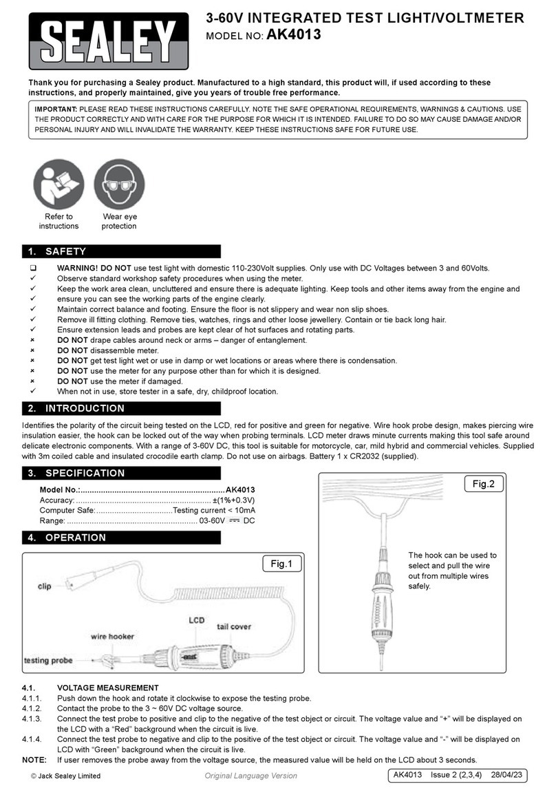 Sealey AK4013 quick start guide