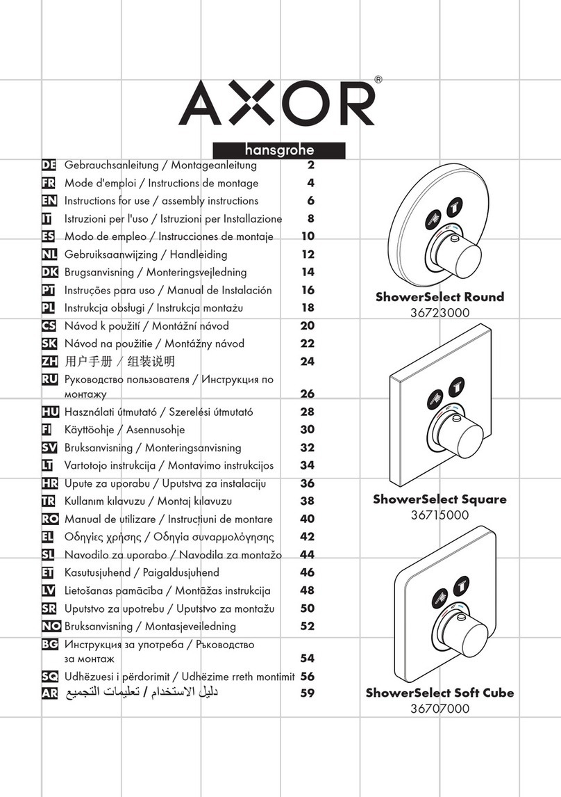 Hans Grohe AXOR ShowerSelect Round 36723000 Instructions for use/assembly instructions