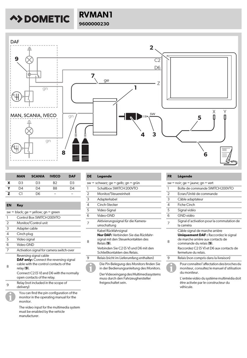 Dometic RVMAN1 quick start guide Dometic RVMAN1 quick start guide